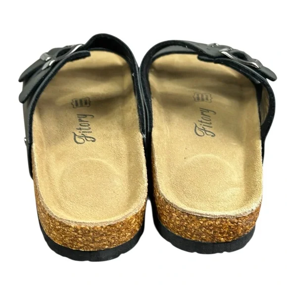 FITORY Womens Flat Sandals with Cork Footbed - Picture 5 of 9